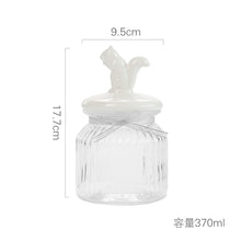 Load image into Gallery viewer, Crystal glass jar with cute deer-shaped stopper suitable for storing dry fruits and cereals