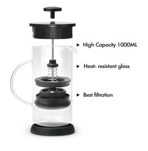 Load image into Gallery viewer, Stainless steel coffee pot, 1000ml capacity, good heat retention, simple and luxurious design
