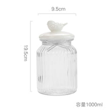 Load image into Gallery viewer, Crystal glass jar with cute deer-shaped stopper suitable for storing dry fruits and cereals
