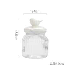 Load image into Gallery viewer, Crystal glass jar with cute deer-shaped stopper suitable for storing dry fruits and cereals
